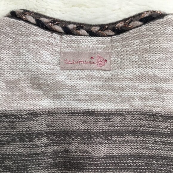 Catimini Toddler Girl Gray Brown Knit Bolero Cardigan Sweater Size 3 Years - Picture 9 of 12